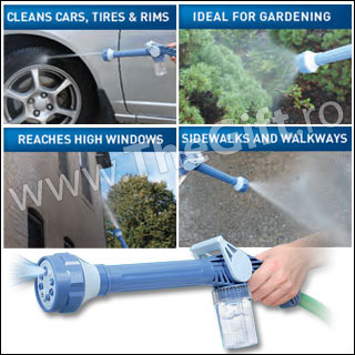 Pistol EZ Jet Water Cannon, pentru furtun sau recipiente - Apasa pe imagine pentru inchidere